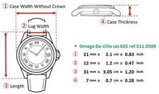 Omega de Ville Cal.625 Gold Dial Square Manual 2