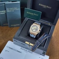 Audemars Piguet Royal OAK Offshore 42MM 18K Rose Gold Ruthenium Dial B&P 2