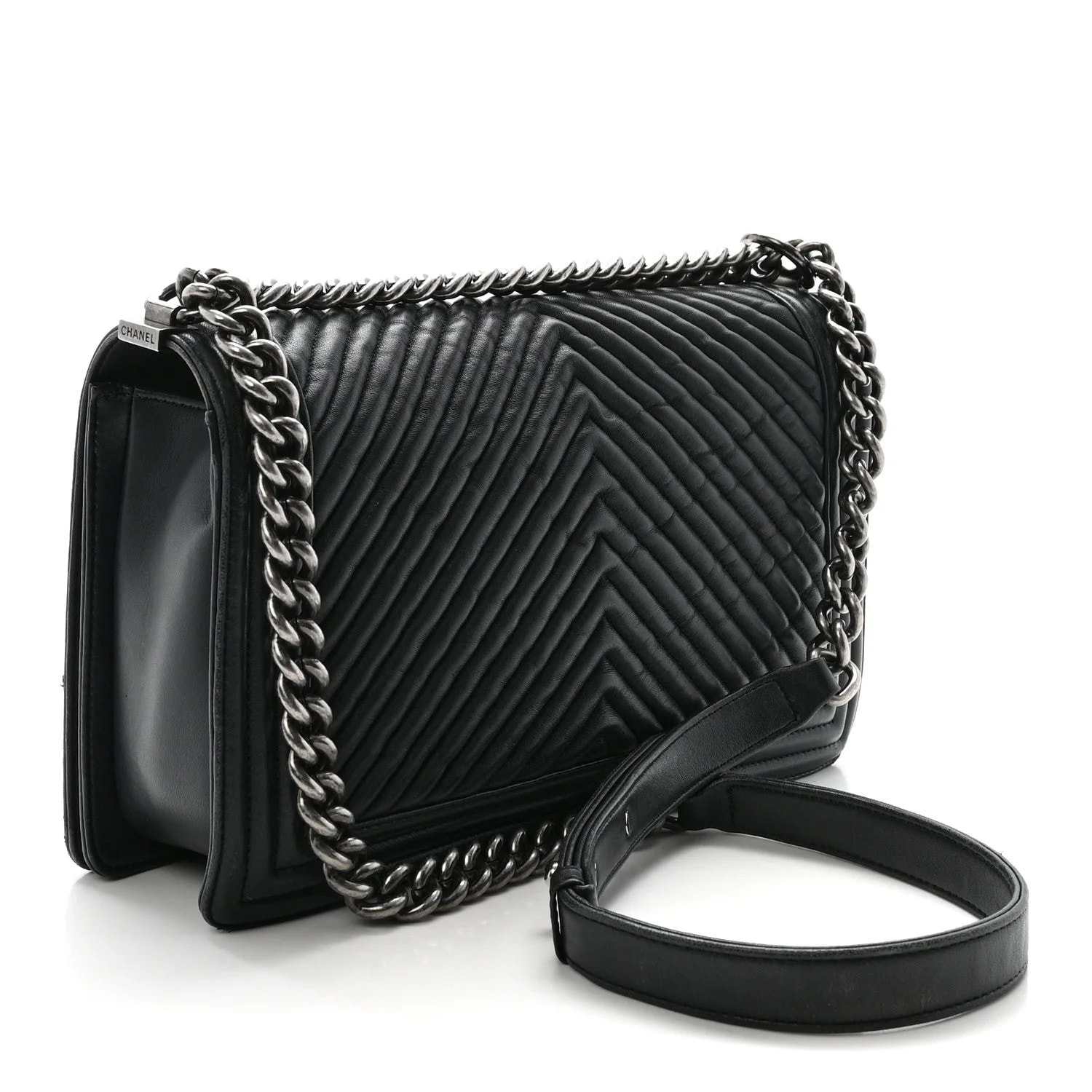 Wrinkled Chevron New Medium Boy Flap 3