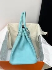 Auth Hermès Birkin 30 Tiffany Blue 3