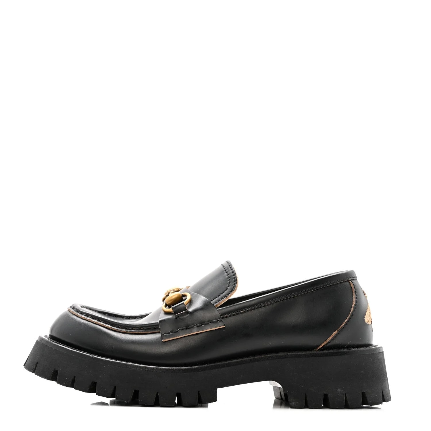 Gucci — Cordovan Lux Harald Horsebit 25mm Platform 40 37.5 — Designer Shoe — resale