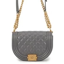 Chanel — Chanel Matelassé Coco Mark Boy Small Caviarskin #TZB436 — Handbag — resale