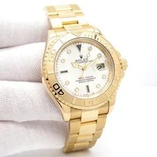 Rolex — Rolex 16628 Yachtmaster 18K Yellow Gold With Mother of Pearl Diamond Sapphire di — Watch — resale