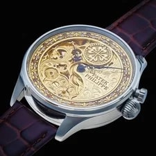 Patek Philippe Style Antique Skeleton Hand-wound Homage 2
