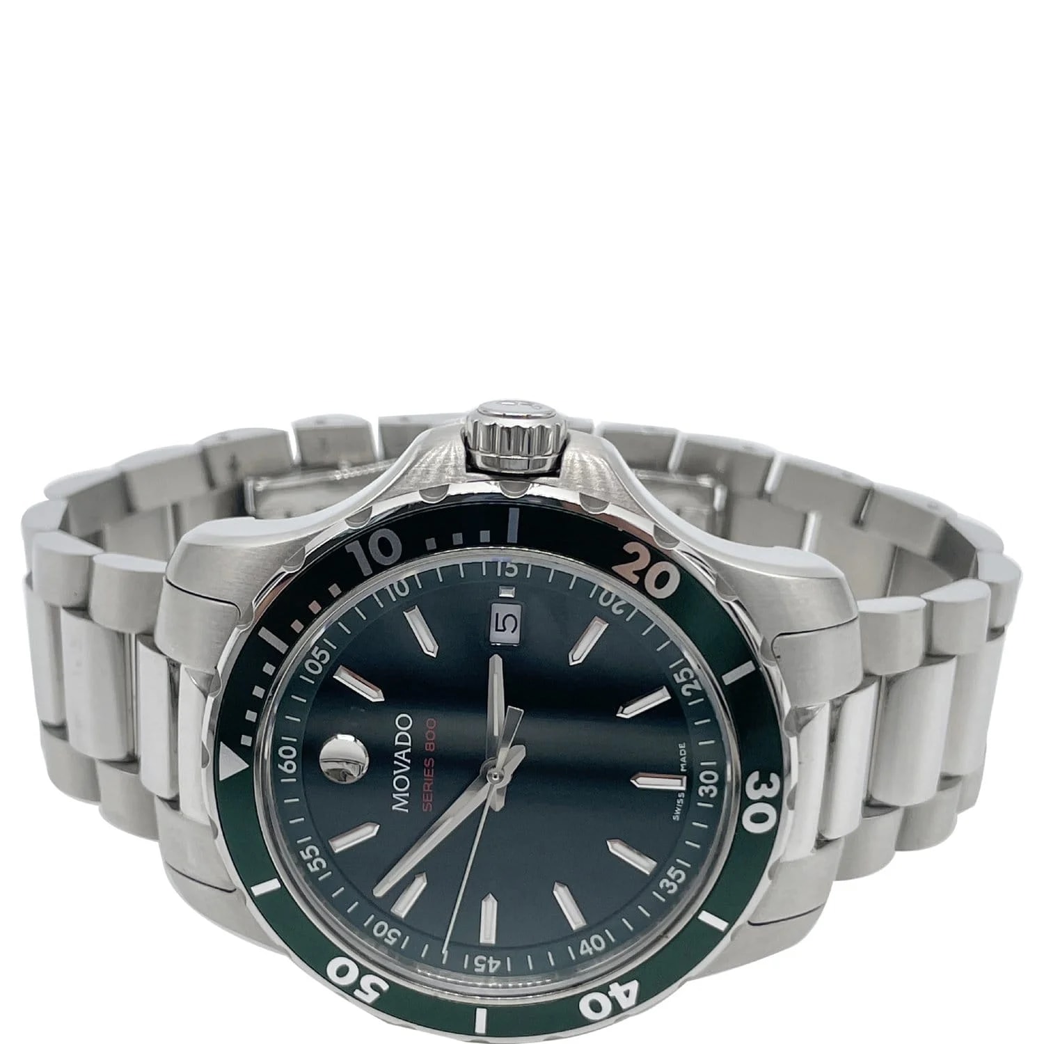Movado — Movado Series 800 Swiss Quartz Stainless Steel Green Dial 40MM — Watch — resale