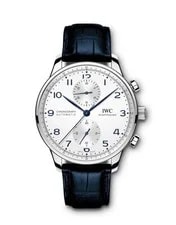 IWC — IWC Portugieser Silver Blue Leather Strap - IW371446 — Watch — resale