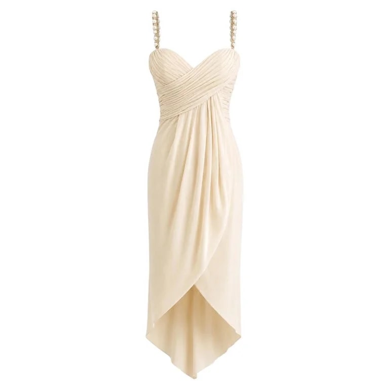 Chanel, Karl Lagerfeld for Chanel — Chanel S/S 1990 Bridal Embellished Pleated Dress Gown — Clothing — resale