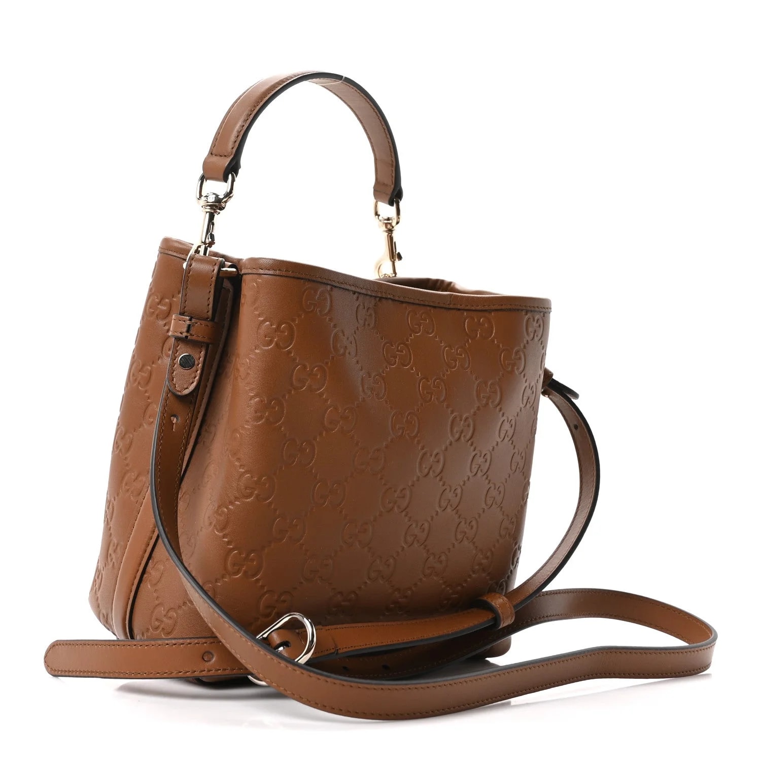GG Embossed Emblem Small Bucket 3