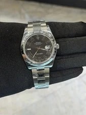 Rolex Datejust II Black Stick Dial on Oyster 116300 Complete 2015 4