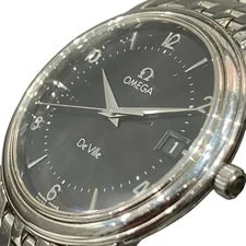 Omega DeVille Prestige Date Quartz Black Dial SS 78.8g 4