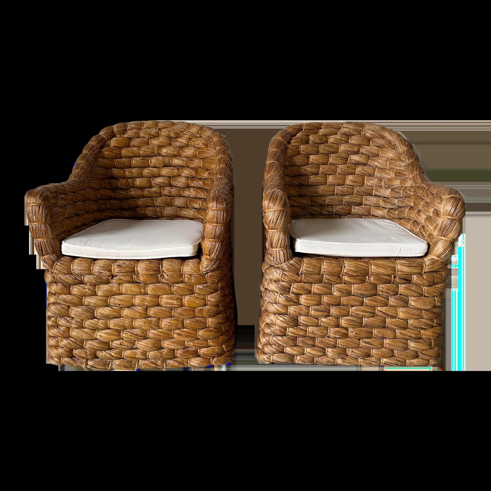 Ralph Lauren — Ralph Lauren “Joshua Tree” Woven Barrel Back Accent – A Pair — Furniture — resale