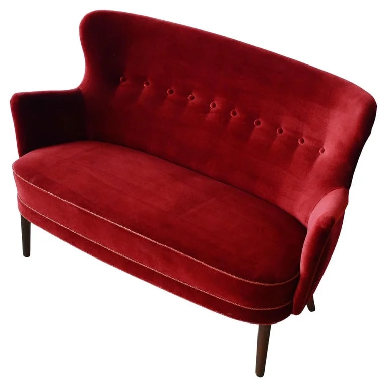 Danish Midcentury Settee in the Style of Peter Hvidt — Furniture — resale