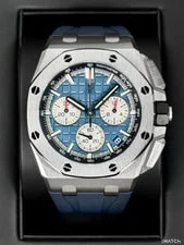 Audemars Piguet — 2022 Audemars Piguet Royal Oak Offshore 43mm 26420TI Titanium Blue Dial — Watch — resale