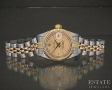 1984 Rolex Datejust 69173 Two Tone Tapestry Dial 26mm p25289 3