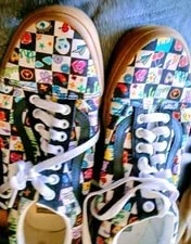 Vans Old Skool Stickers Graphic Checkerboard Gum Sole 2