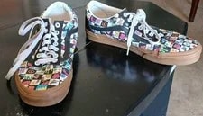 Vans Old Skool Stickers Graphic Checkerboard Gum Sole 3