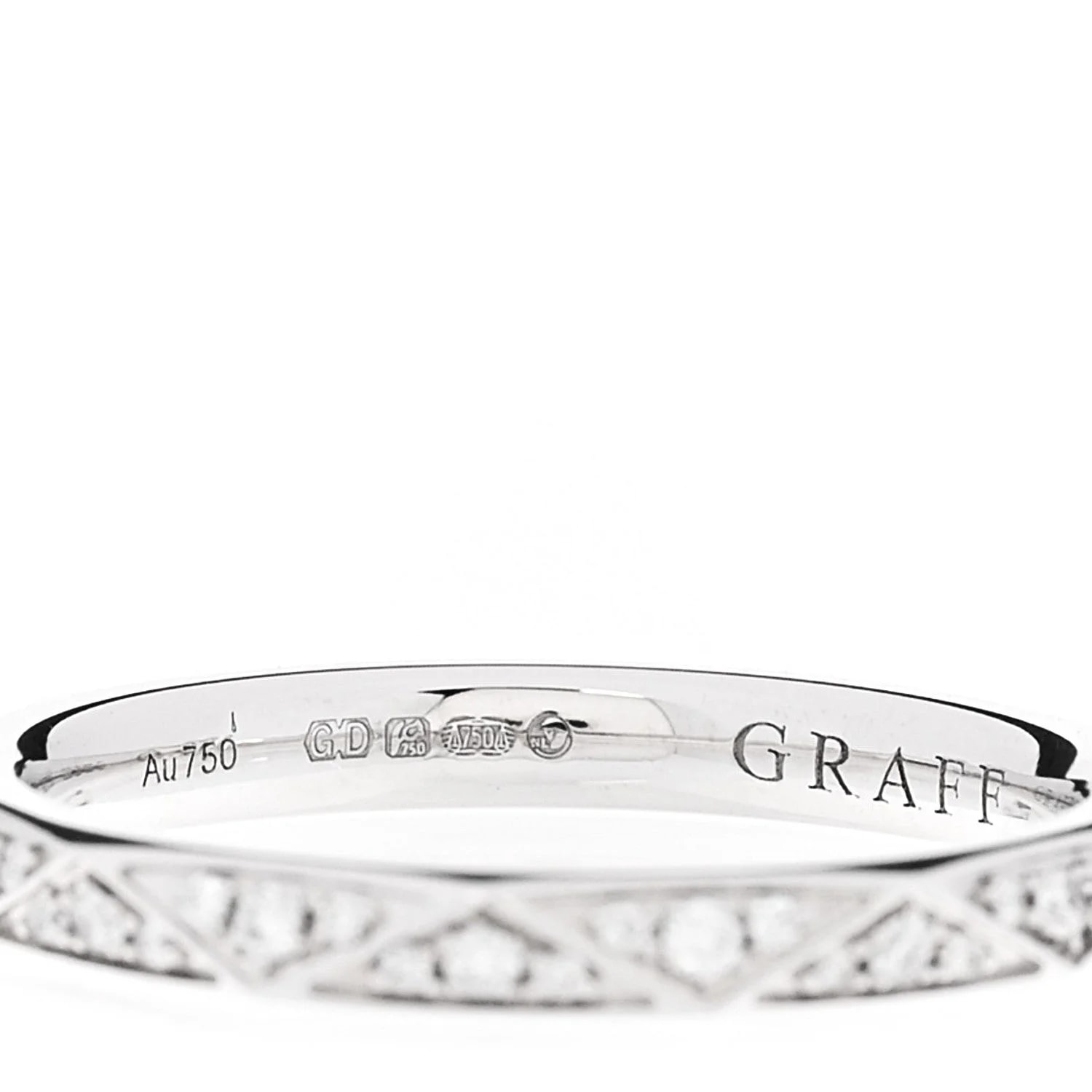 18K White Gold Laurence Graff Band 49 4.75 4
