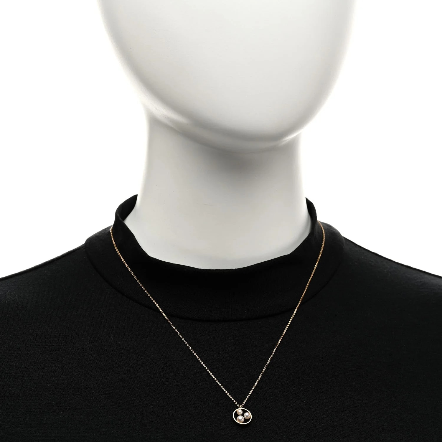 18K Yellow Gold Akoya Cultured Open Circle Triple 2