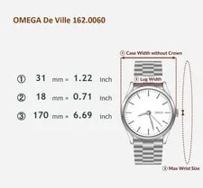 [N ]omega de Ville Cal.1479 White 25mm Quartz From Japan A658 2