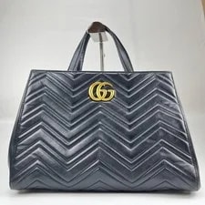 Gucci — Gucci GG Marmont Top Handle Chevron Authentic Japan — Handbag — resale