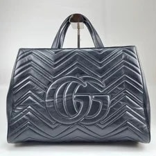 Gucci GG Marmont Top Handle Chevron Authentic Japan 2