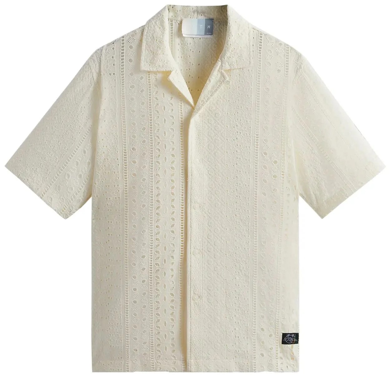 Kith — 23SS Kith Cotton Eyelet Thompson Camp Collar Shirt L — streetwear — resale