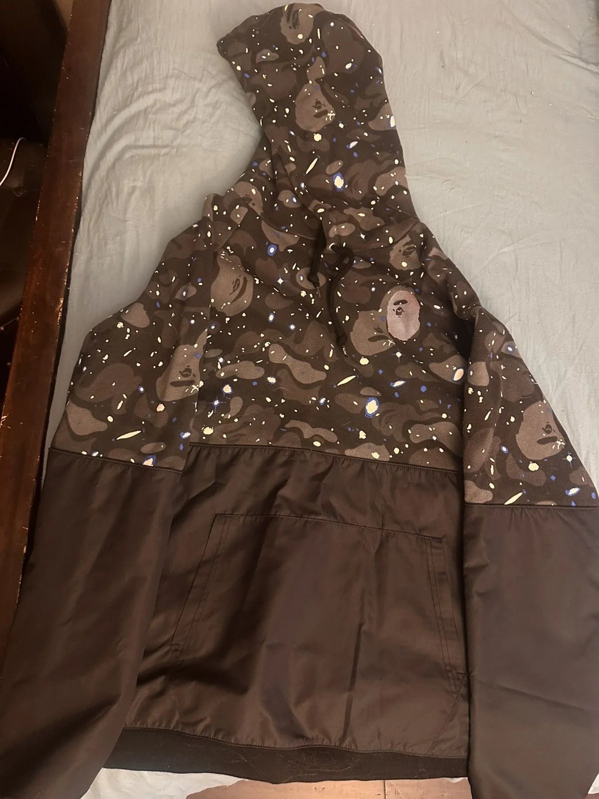 BAPE — Bape Space Camo Wide Zip Pull Over Hoodie — streetwear — resale