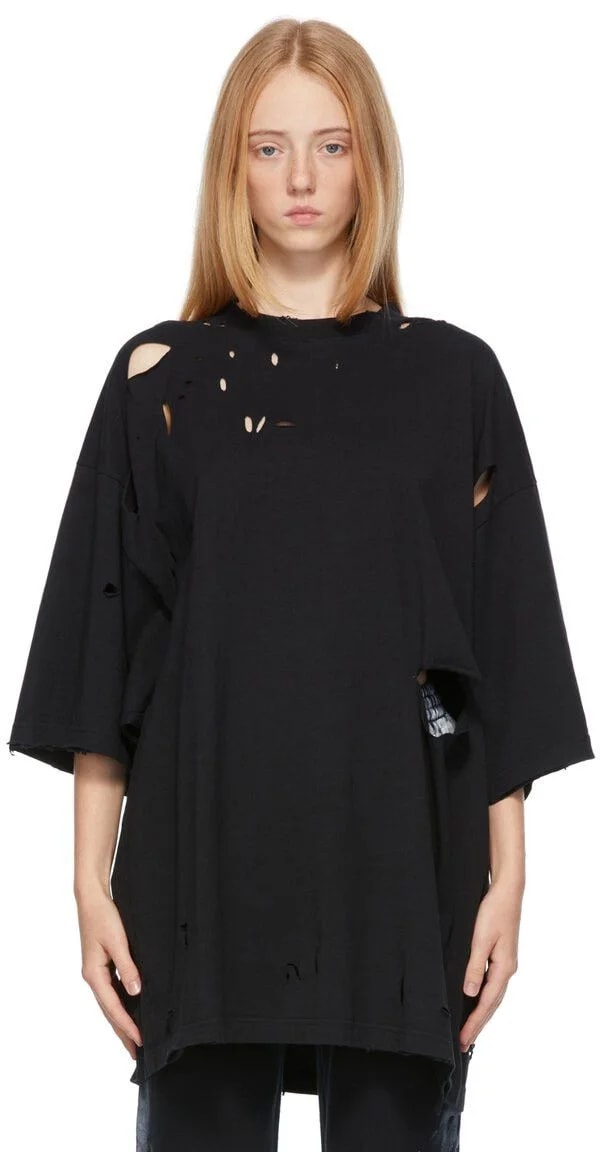 Balenciaga — Balenciaga Flatground Destroyed Sporty B Tee — streetwear — resale