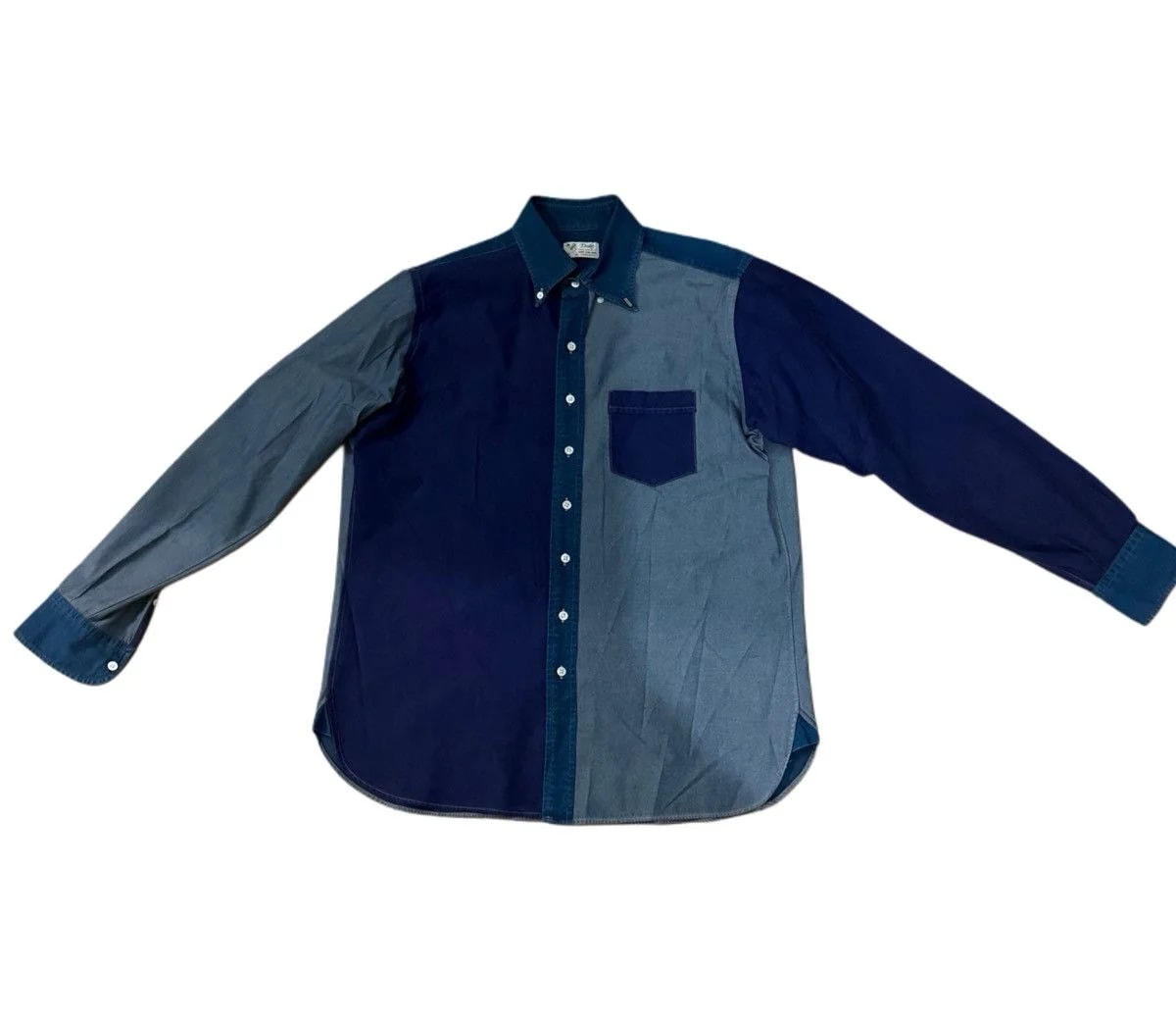 Drake's ALD Button-down Collar Panelled Shirt 2