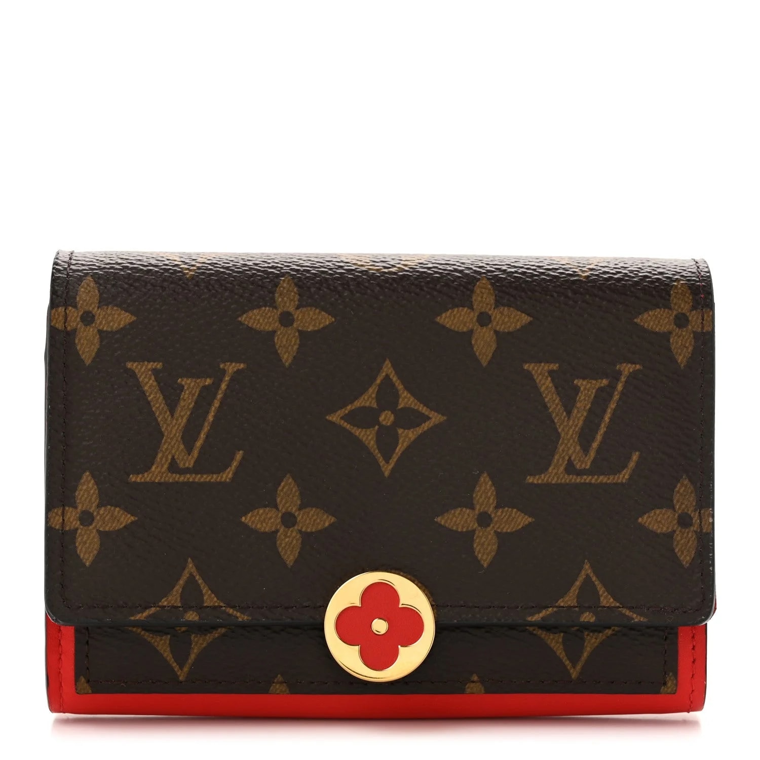 Louis Vuitton — Flore Compact Wallet Coquelicot — Accessory — resale