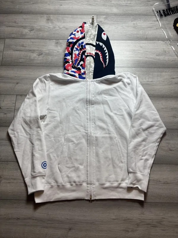 BAPE — Bape Store London 2nd Anniversary Full Zip Shark Hoodie — streetwear — resale