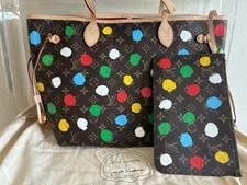 New* Louis Vuitton X Yayoi Kusama Neverfull MM - Painted Dots 2023 2