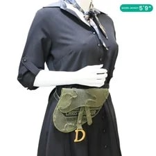 Christian Dior Saddle Embroidered Camouflage Belt 2