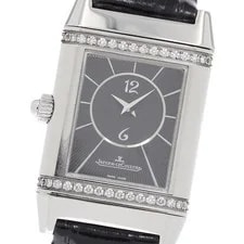 Jaeger-lecoultre Reverso Duetto 266.8.44/Q2668412 21mm SS Silver / Black #C12601 3