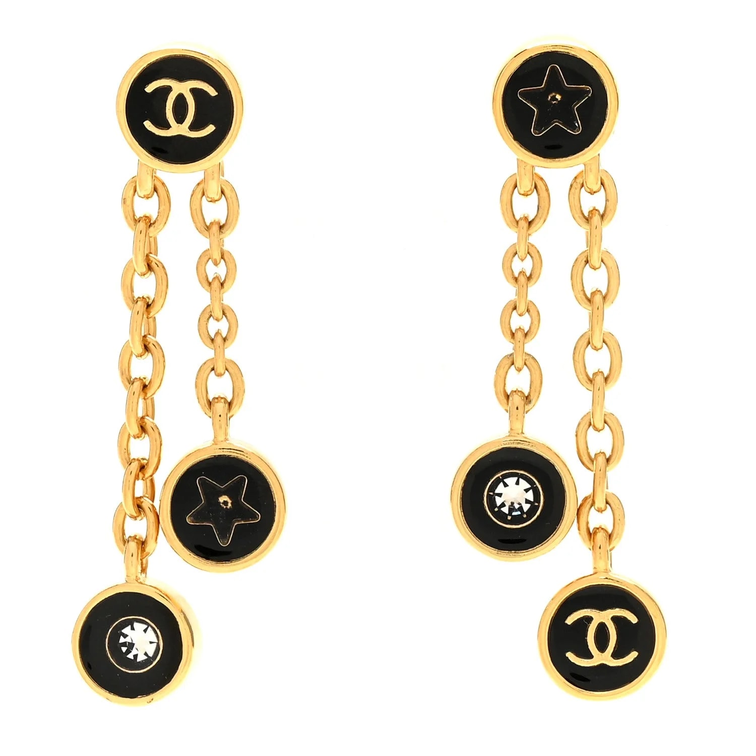 Chanel — Metal Enamel CC Drop — Jewelry — resale
