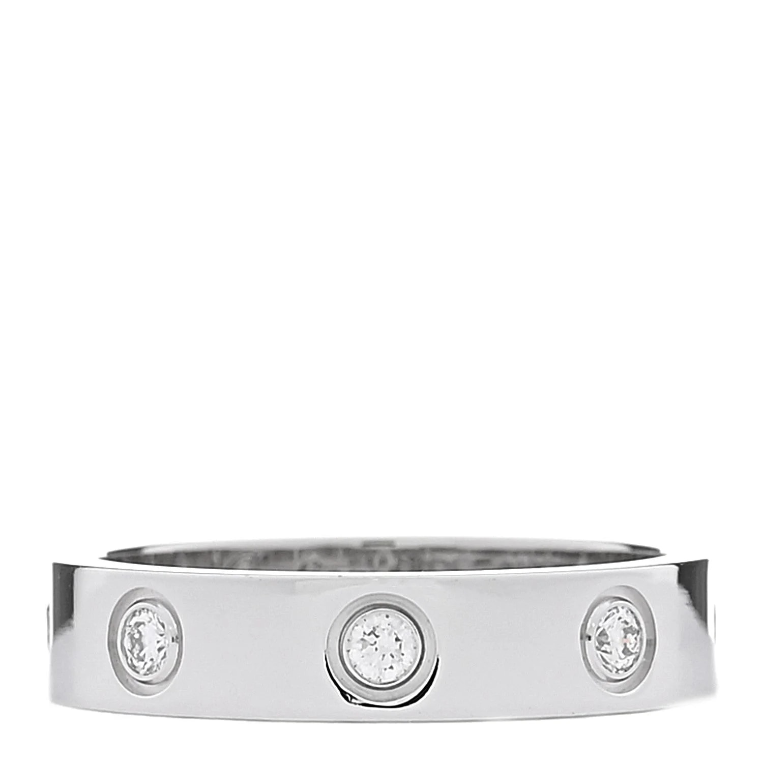 18K White Gold 8 4mm Love Wedding Band 48 4.5 2