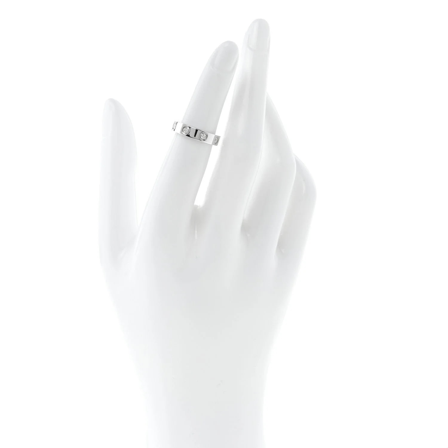 18K White Gold 8 4mm Love Wedding Band 48 4.5 4