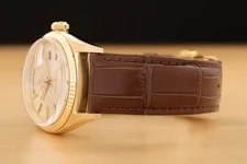 Rolex Day-date 1803 18K Yellow Gold Silver Dial Brown Leather 4