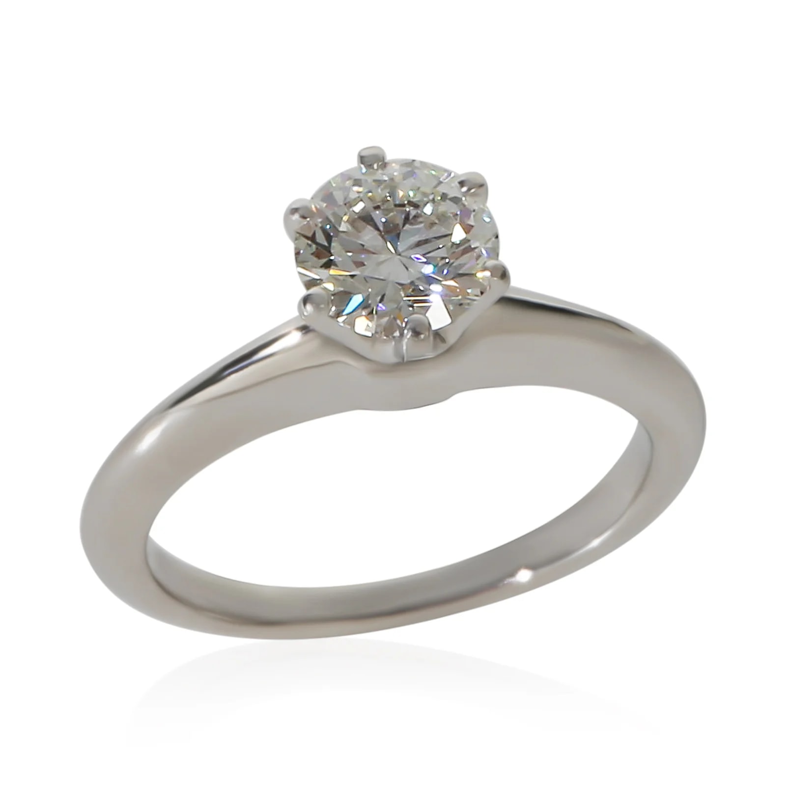 Tiffany & Co. 0.82 Ct Round Brilliant Engagement Ring 950 2