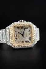 Cartier Santos XL Two-Tone – Full Bustdown – CVD Lab Diamonds 4