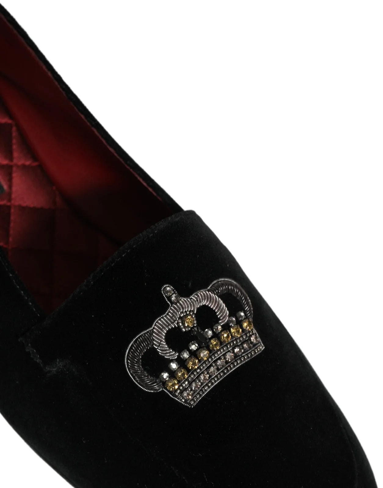 Dolce & Gabbana — Dolce & Gabbana Crown Embellished Dress Loafers Shoes — Designer Shoe — resale