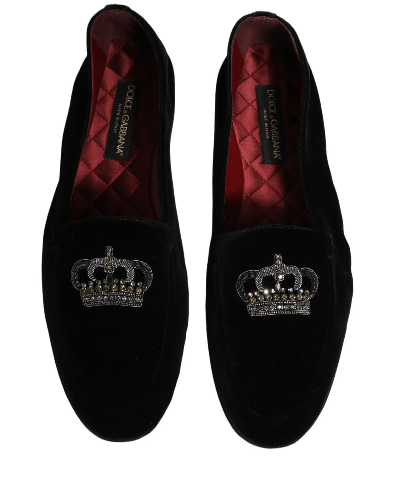 Dolce & Gabbana Crown Embellished Dress Loafers Shoes 3