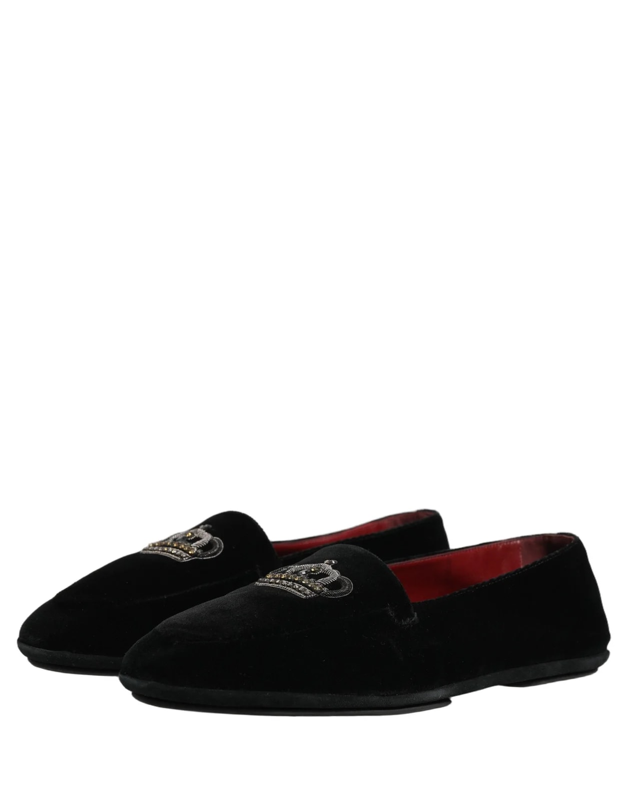 Dolce & Gabbana Crown Embellished Dress Loafers Shoes 4