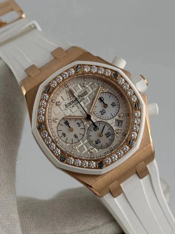 Audemars Piguet Royal Oak Offshore Chronograph 18K Rose Gold & Diamonds 4