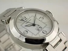 Cartier W31055M7 Automatic 35mm Box Papers White Stainless Steel 2