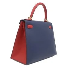 Hermes 2WAY Kelly 28 Outer Sewing Blue Sapphire X Casaque 2