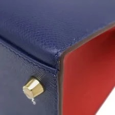 Hermes 2WAY Kelly 28 Outer Sewing Blue Sapphire X Casaque 4