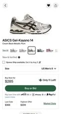 Asics Gel-Kayano 14 ’s Low Top Lace-Up / / US 8 4