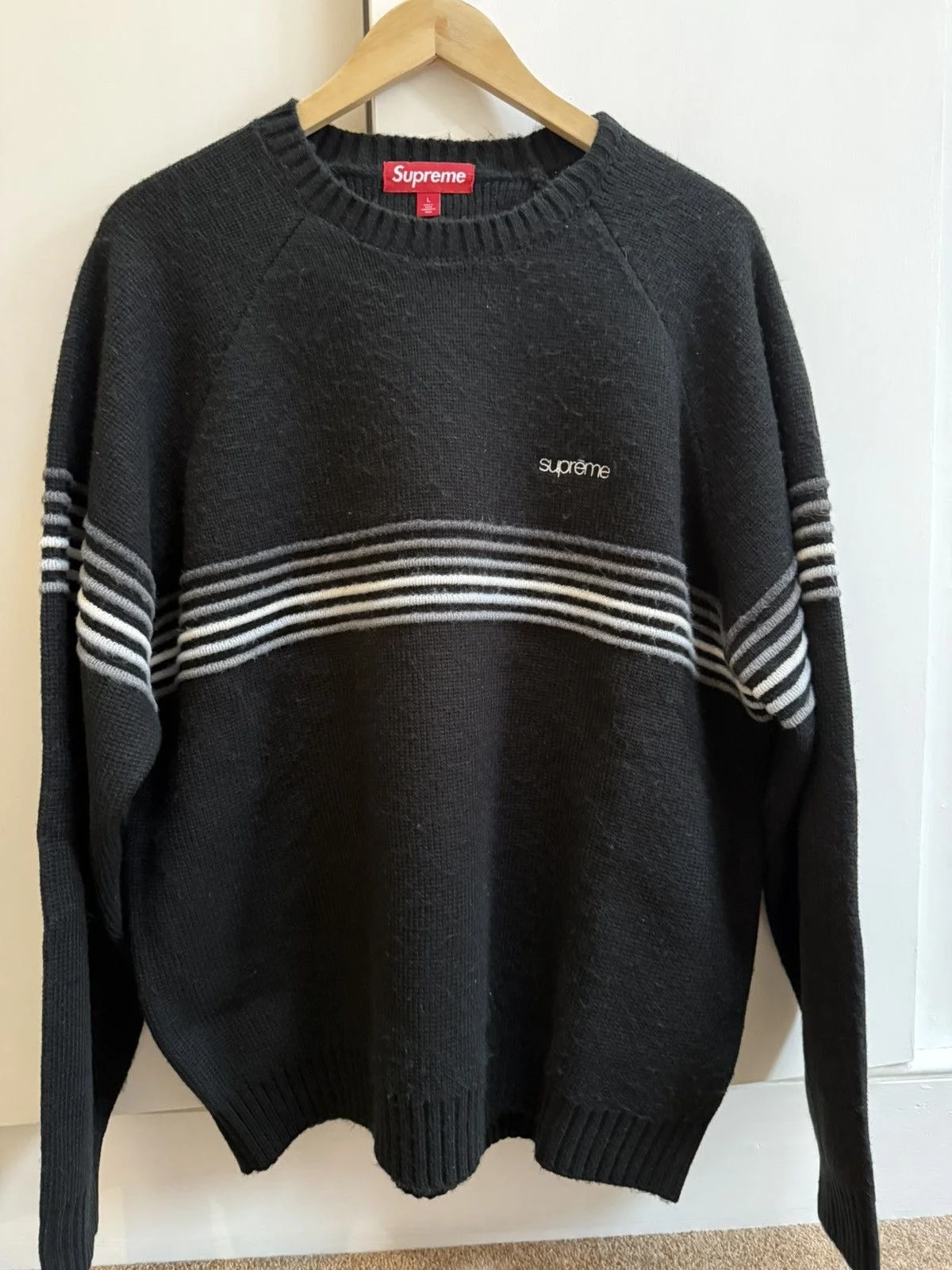 Supreme — Supreme Raised Stripe Sweater — streetwear — resale
