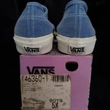 VTG 80s Vans Dead Stock Jeans Shoes 5.5 7 USA 2